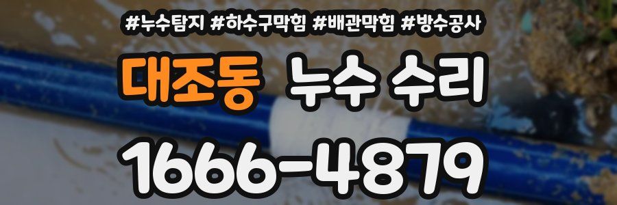 대조동 누수 수리