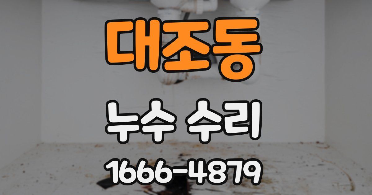 대조동 누수 수리