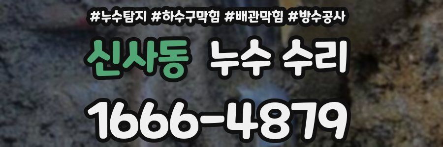 신사동 누수 수리