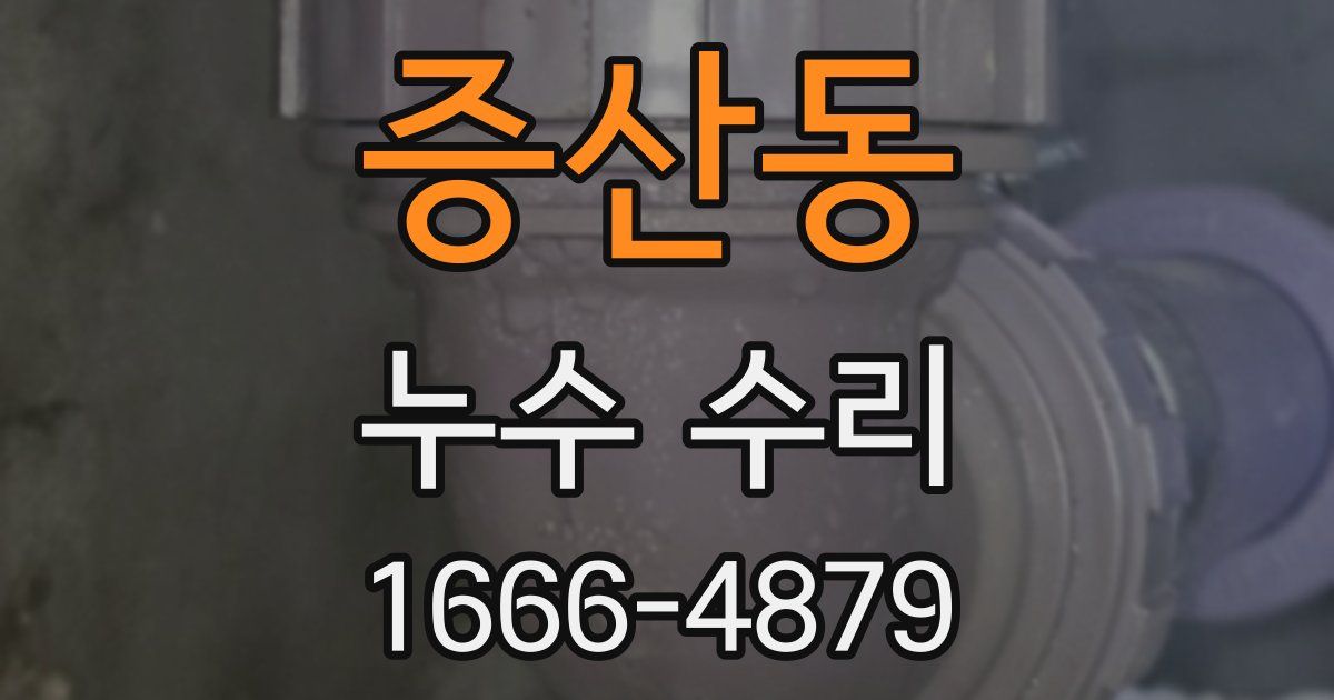 증산동 누수 수리