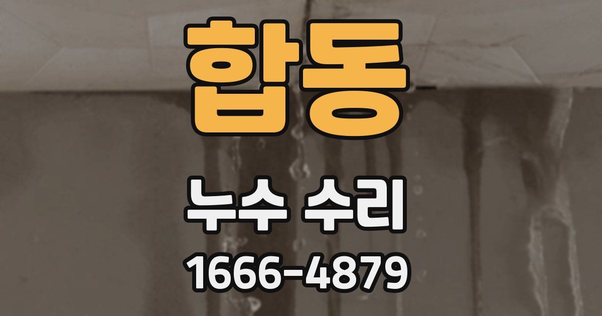 합동 누수 수리