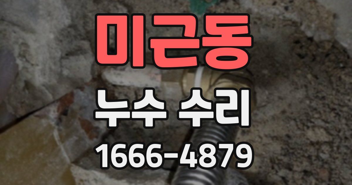 미근동 누수 수리