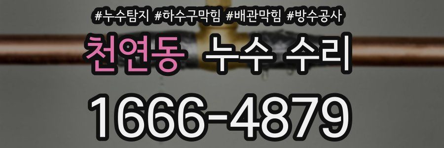 천연동 누수 수리