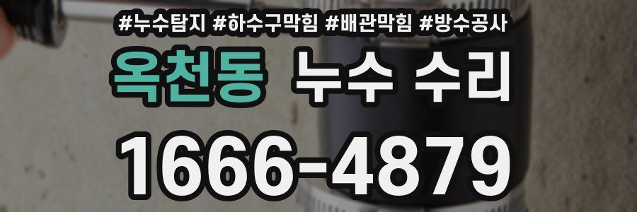 옥천동 누수 수리