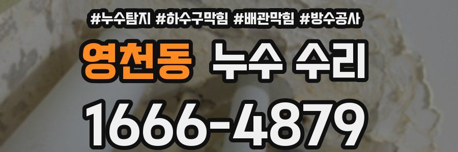 영천동 누수 수리