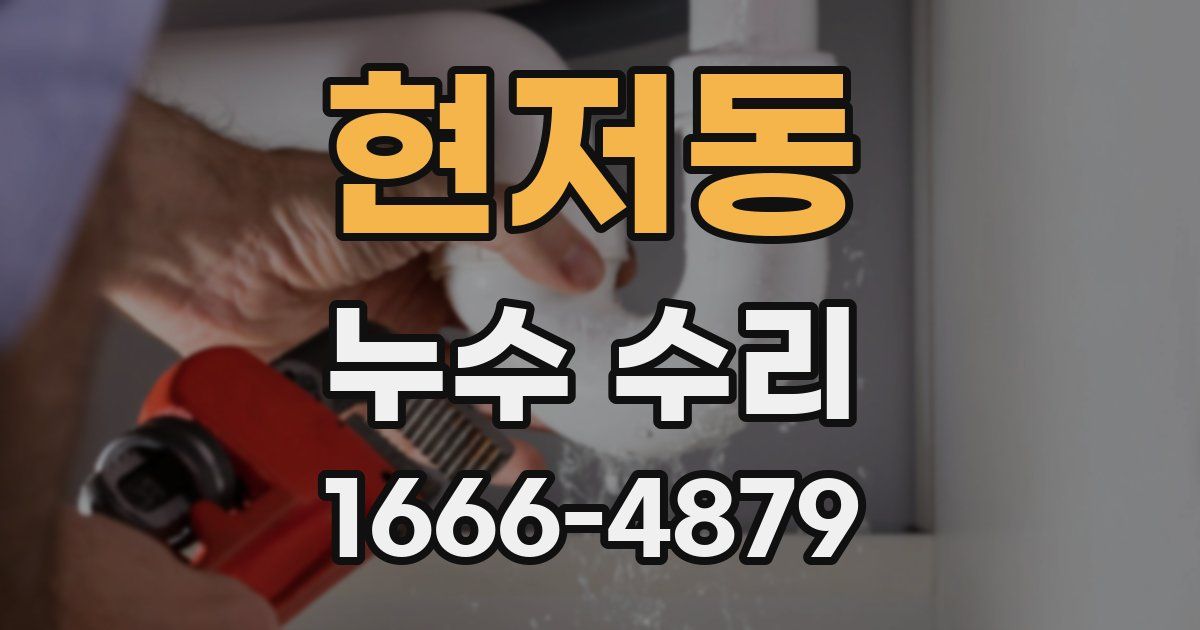 현저동 누수 수리