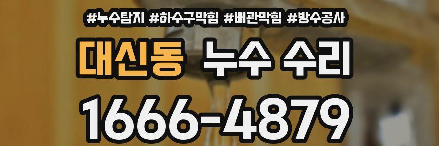 대신동 누수 수리