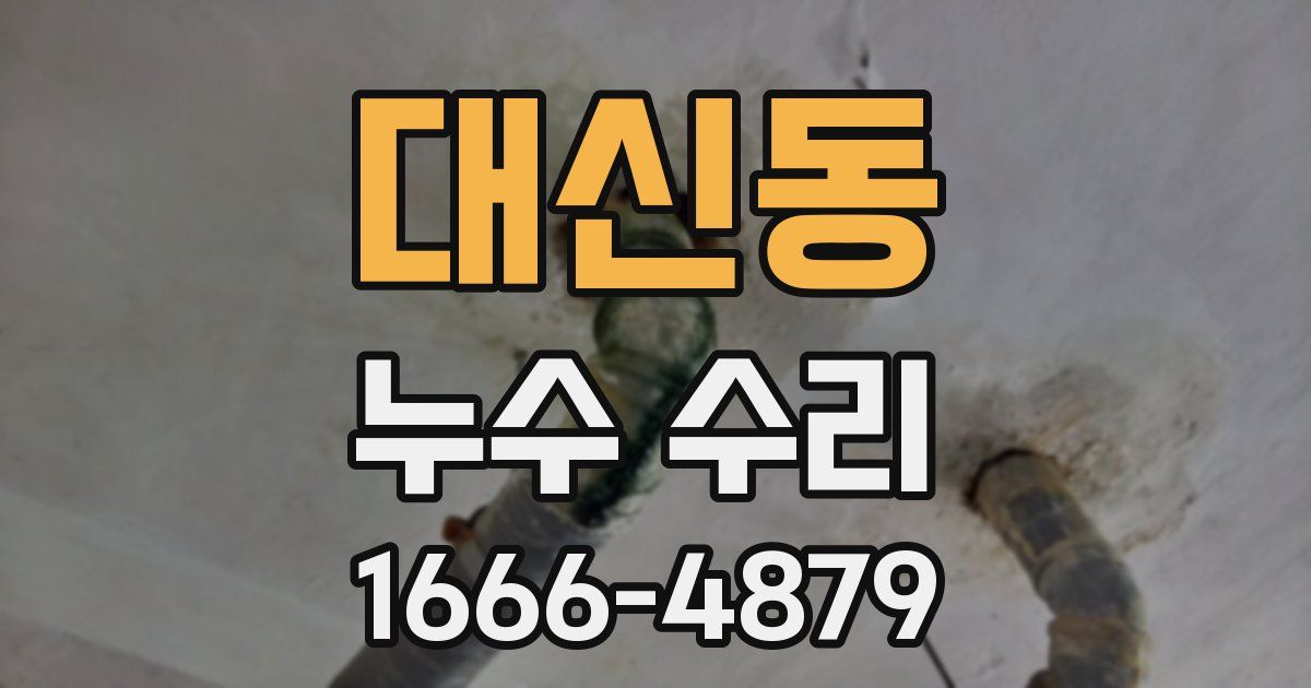 대신동 누수 수리