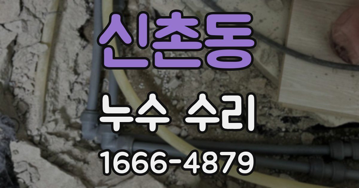 신촌동 누수 수리
