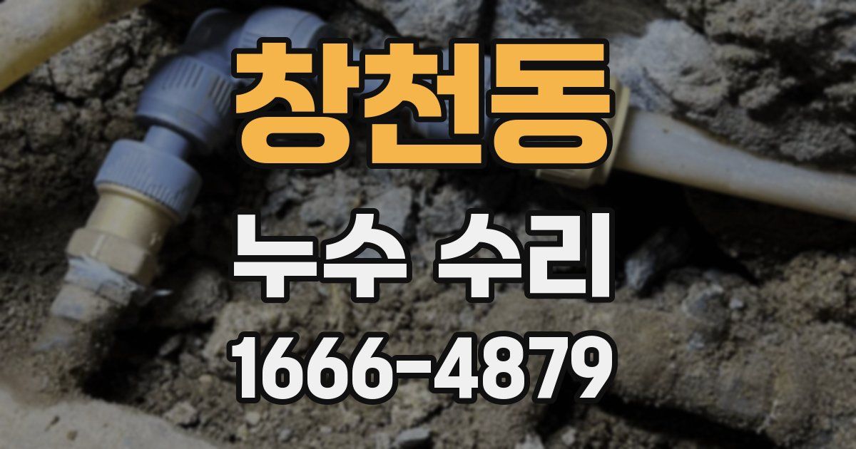 창천동 누수 수리