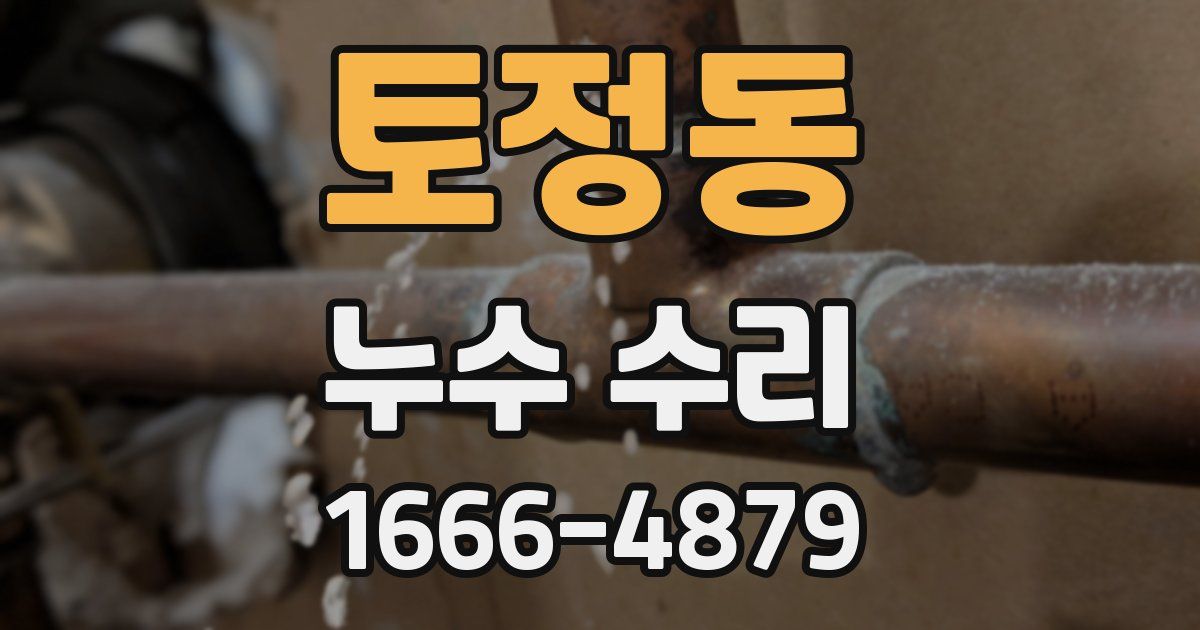 토정동 누수 수리