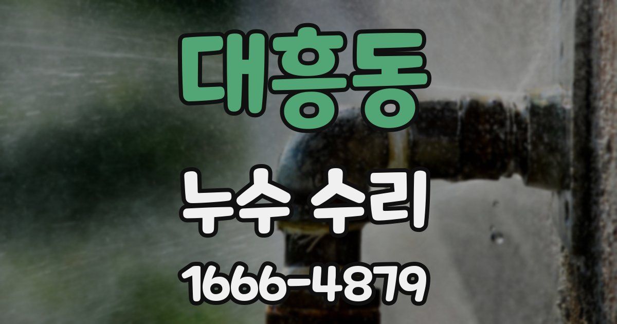 대흥동 누수 수리