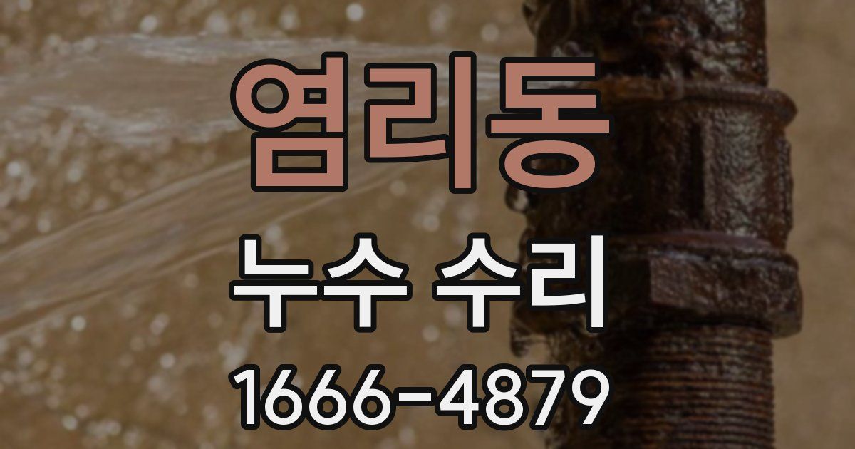 염리동 누수 수리