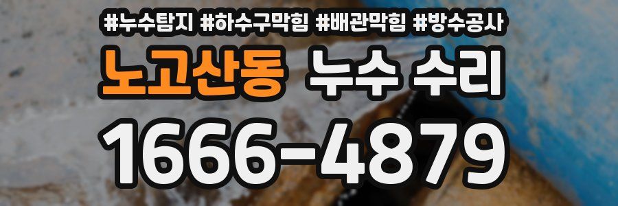 노고산동 누수 수리