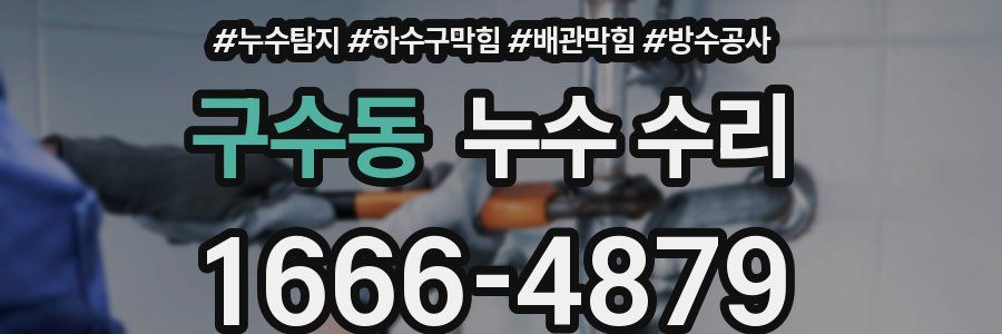 구수동 누수 수리