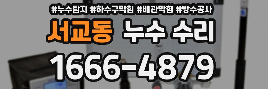 서교동 누수 수리