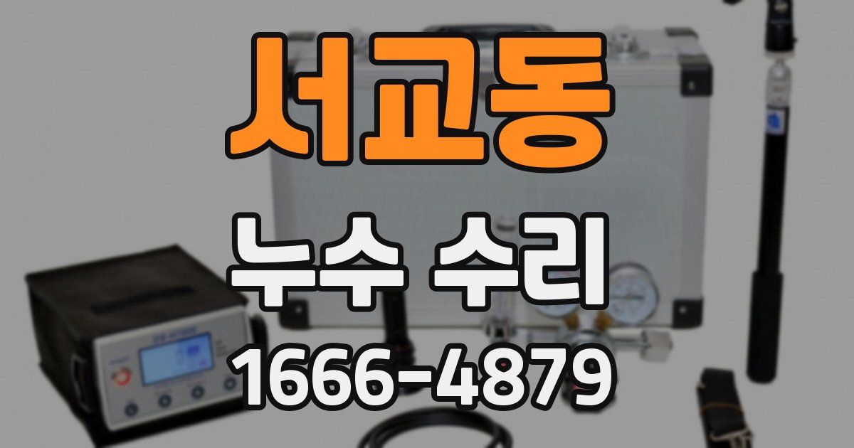 서교동 누수 수리