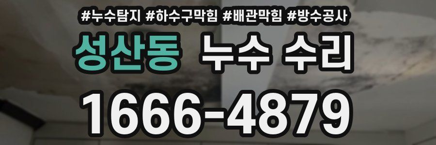 성산동 누수 수리
