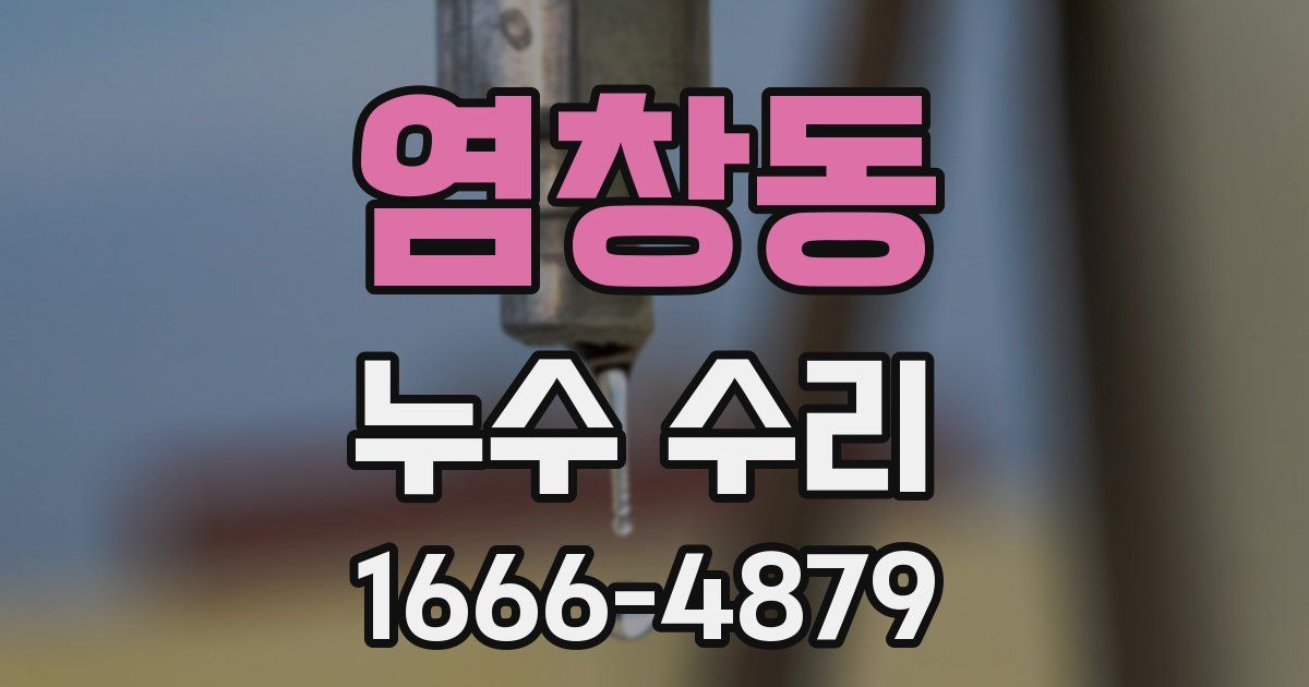 염창동 누수 수리