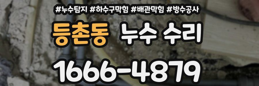 등촌동 누수 수리