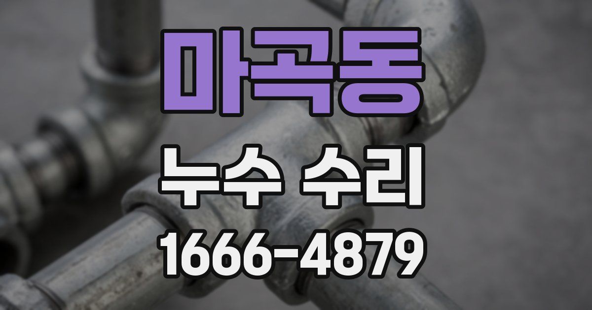 마곡동 누수 수리