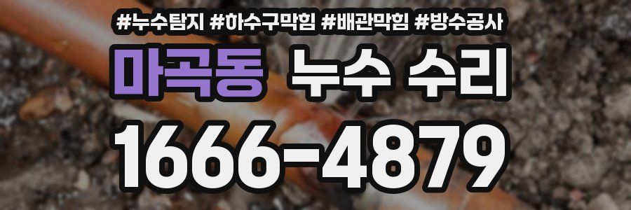 마곡동 누수 수리