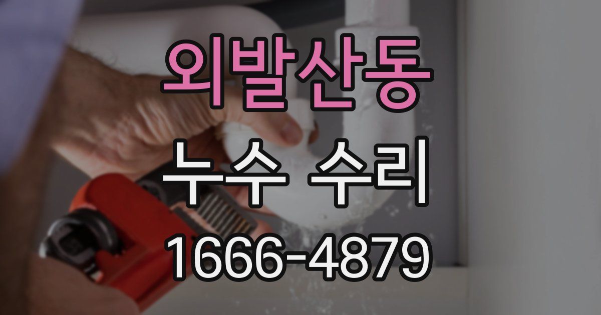 외발산동 누수 수리