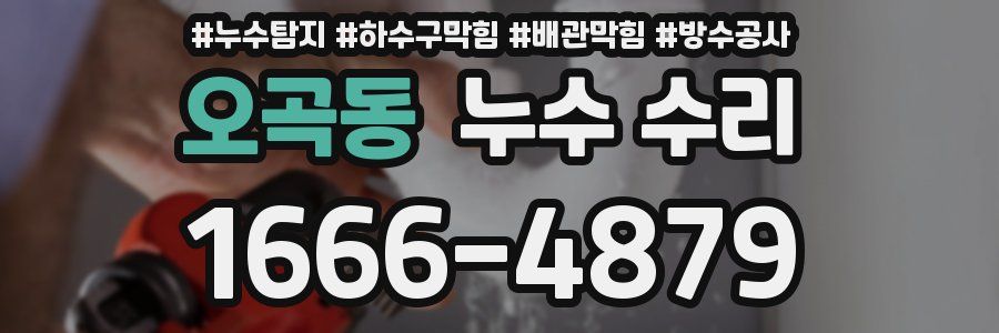 오곡동 누수 수리