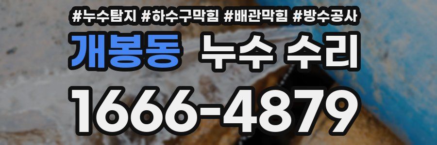 개봉동 누수 수리
