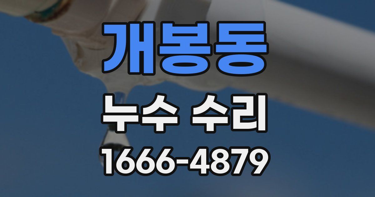개봉동 누수 수리