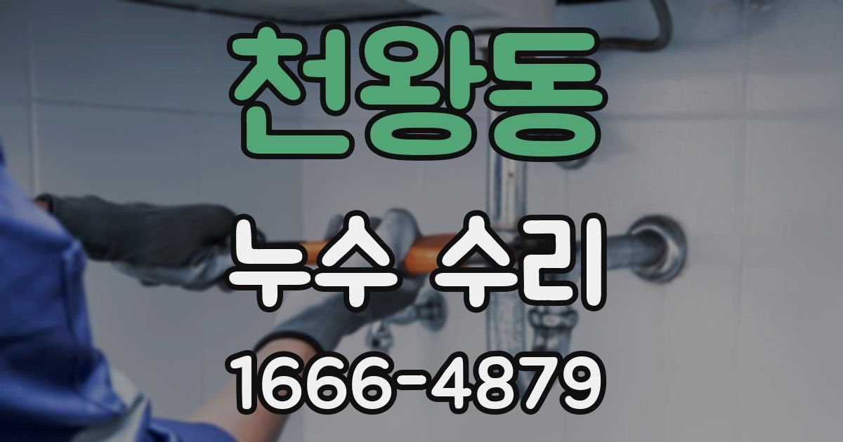 천왕동 누수 수리