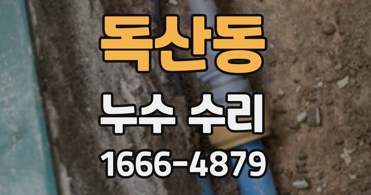 독산동 누수 수리