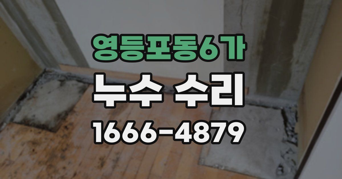 영등포동6가 누수 수리