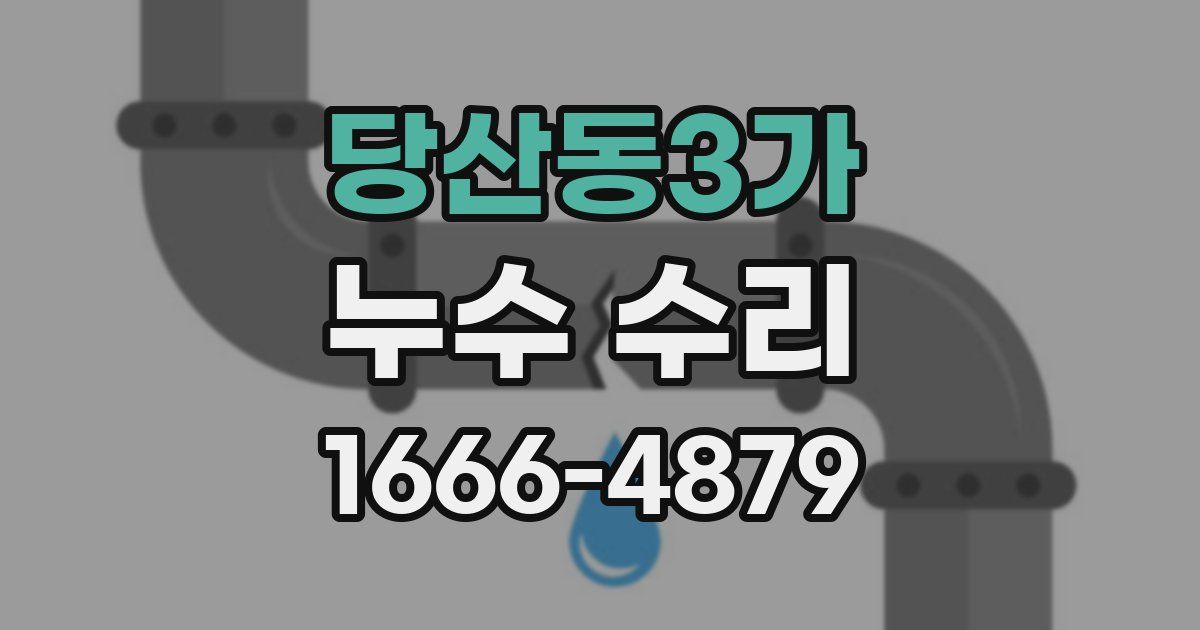 당산동3가 누수 수리