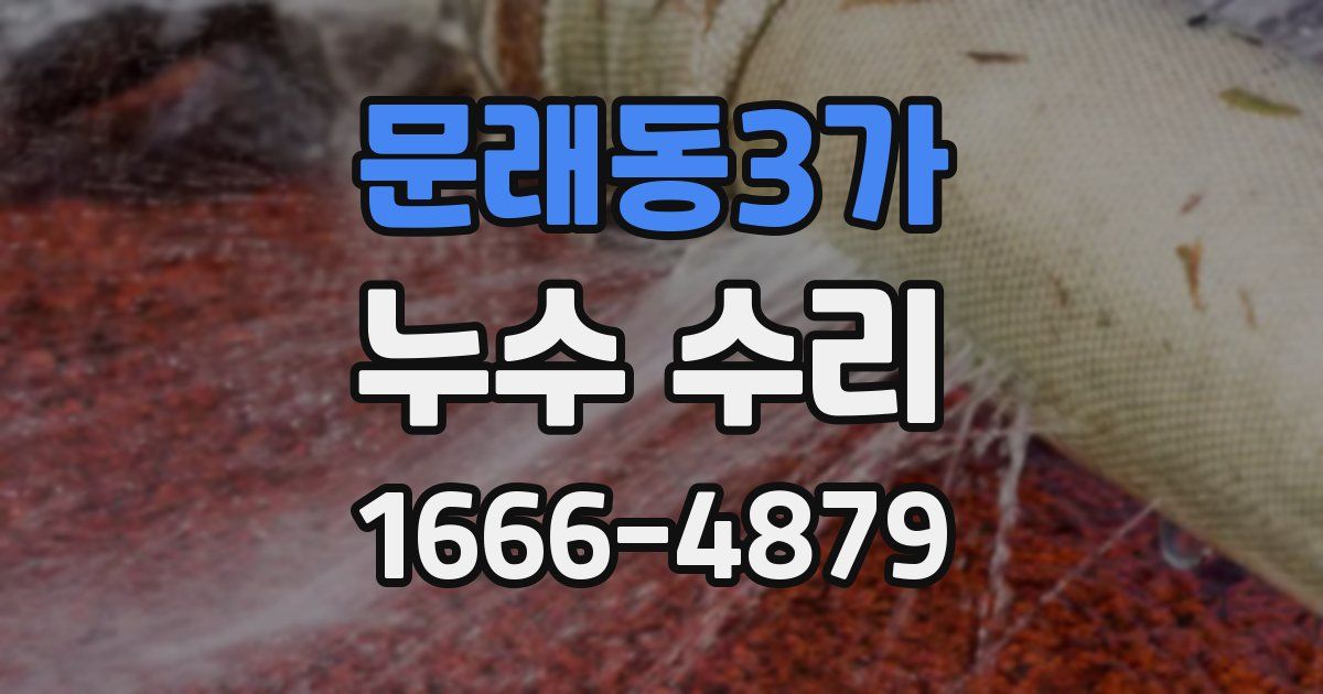문래동3가 누수 수리