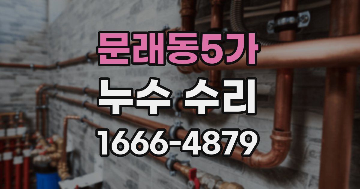 문래동5가 누수 수리