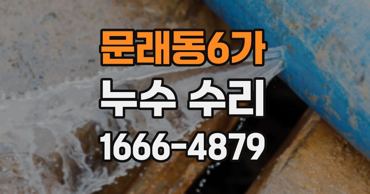 문래동6가 누수 수리