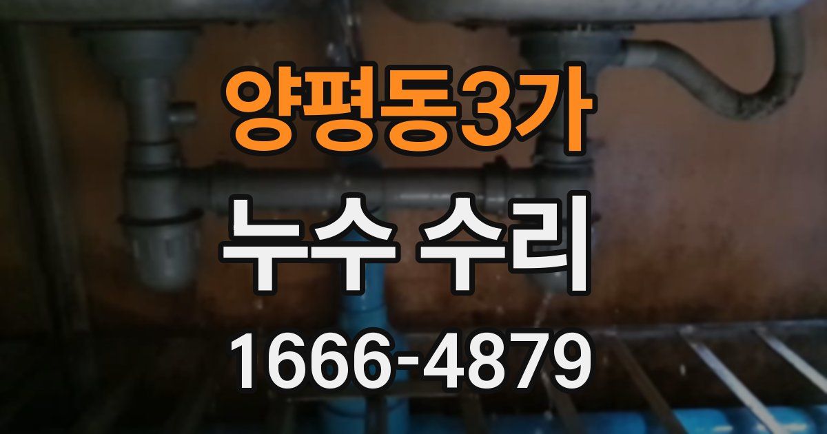 양평동3가 누수 수리