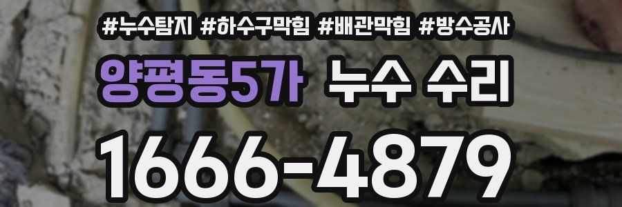 양평동5가 누수 수리