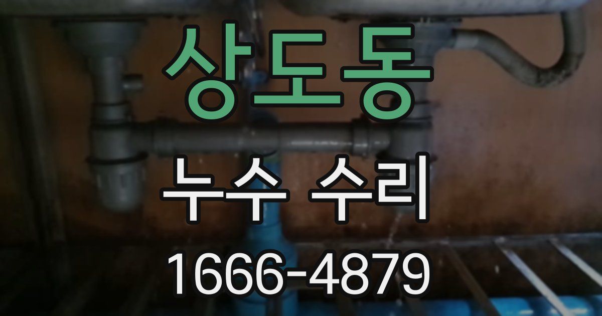 상도동 누수 수리