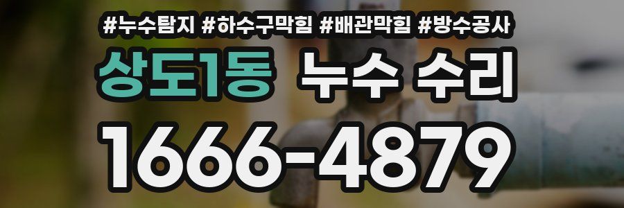 상도1동 누수 수리