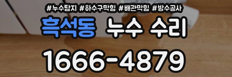 흑석동 누수 수리