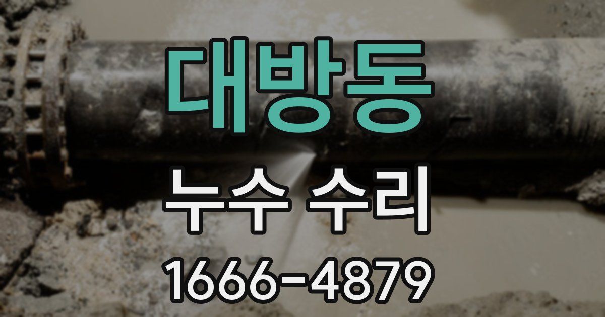 대방동 누수 수리