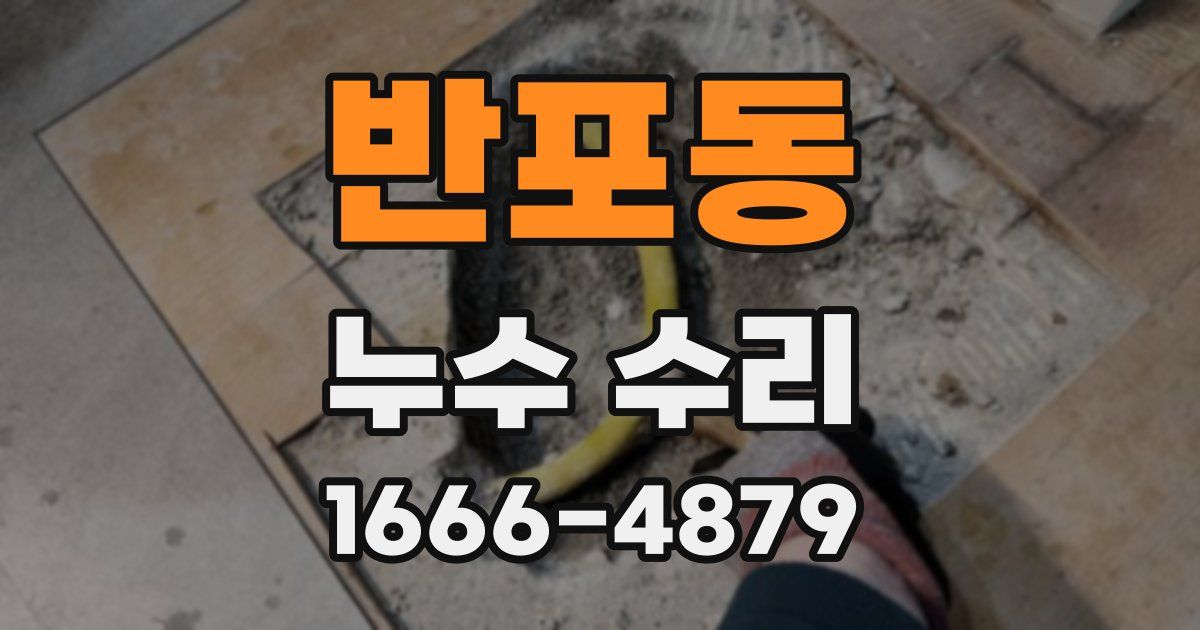 반포동 누수 수리
