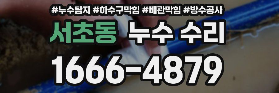 서초동 누수 수리