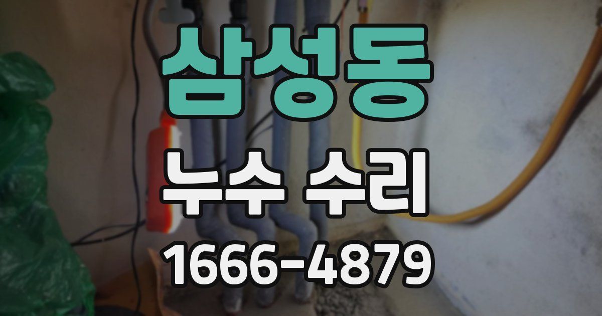 삼성동 누수 수리