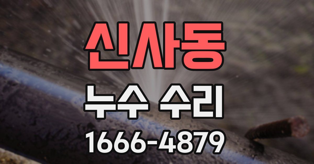 신사동 누수 수리