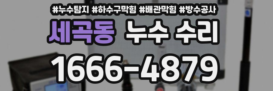 세곡동 누수 수리