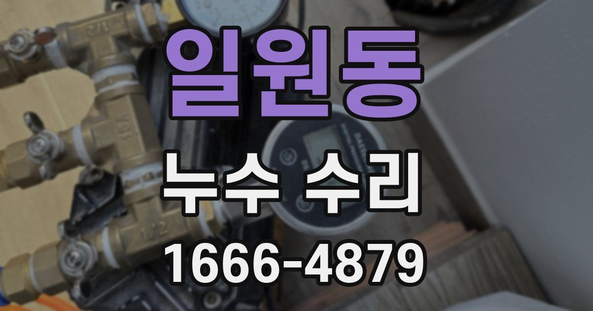 일원동 누수 수리