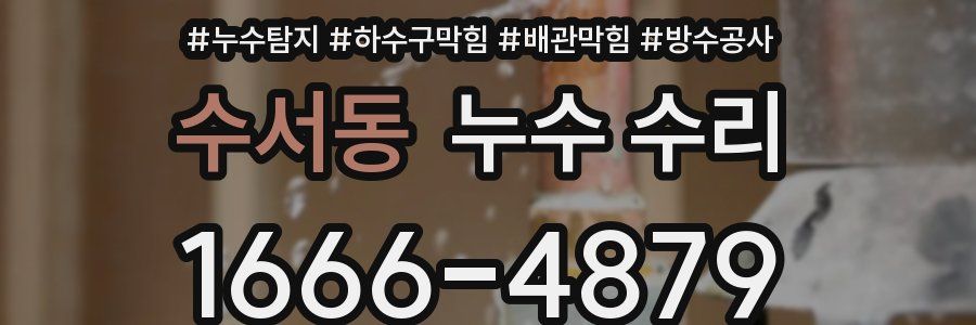 수서동 누수 수리
